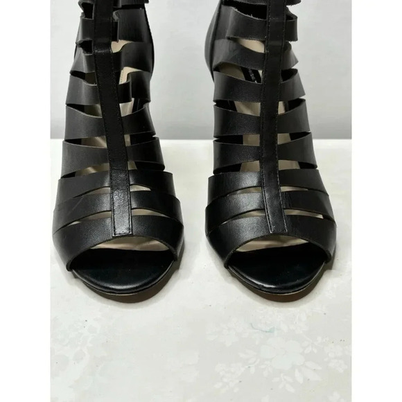 INC. CAGED PEEP TOE HEELS BLACK 10 - Picture 3 of 8